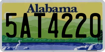 AL license plate 5AT4220