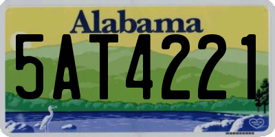AL license plate 5AT4221