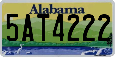 AL license plate 5AT4222