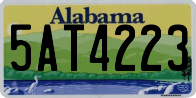AL license plate 5AT4223