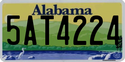 AL license plate 5AT4224