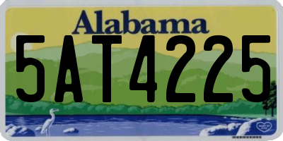 AL license plate 5AT4225