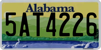 AL license plate 5AT4226