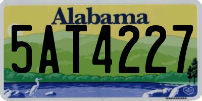 AL license plate 5AT4227