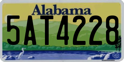 AL license plate 5AT4228