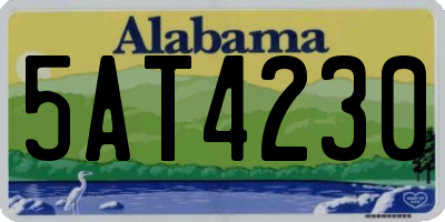 AL license plate 5AT4230