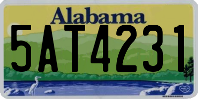 AL license plate 5AT4231
