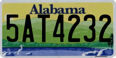 AL license plate 5AT4232