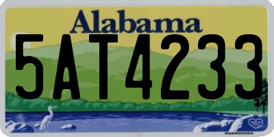 AL license plate 5AT4233