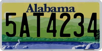 AL license plate 5AT4234