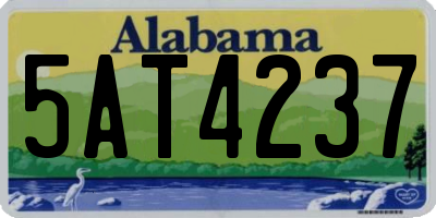 AL license plate 5AT4237
