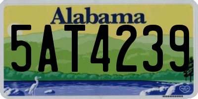 AL license plate 5AT4239