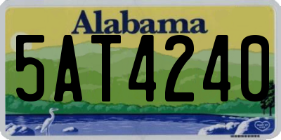 AL license plate 5AT4240
