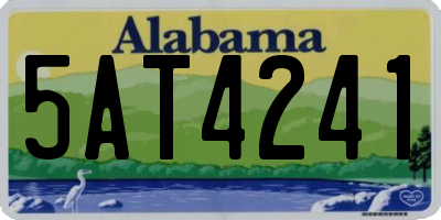 AL license plate 5AT4241