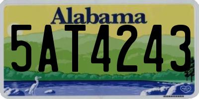 AL license plate 5AT4243