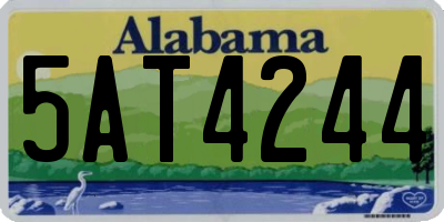 AL license plate 5AT4244