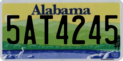 AL license plate 5AT4245