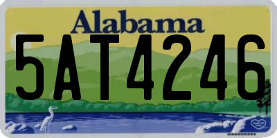 AL license plate 5AT4246