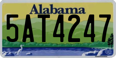 AL license plate 5AT4247