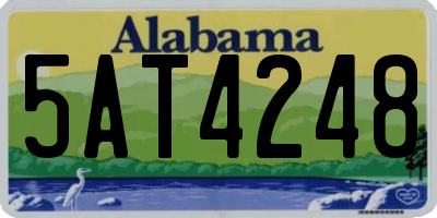 AL license plate 5AT4248