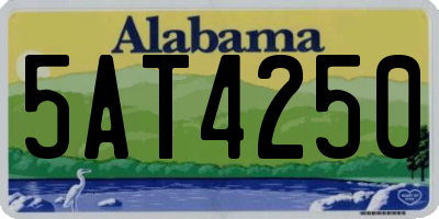 AL license plate 5AT4250