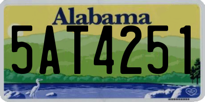 AL license plate 5AT4251