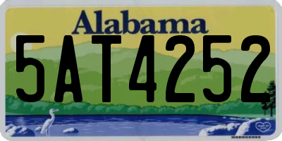 AL license plate 5AT4252