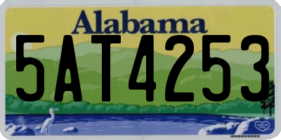 AL license plate 5AT4253