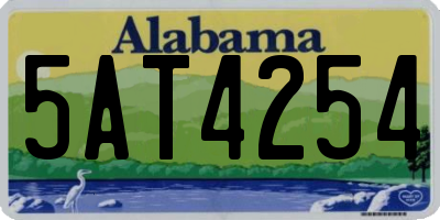 AL license plate 5AT4254