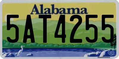 AL license plate 5AT4255
