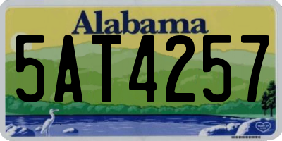 AL license plate 5AT4257