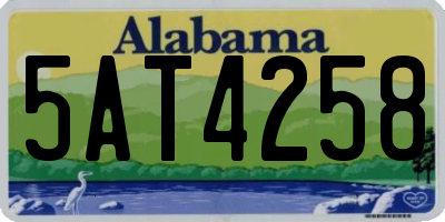 AL license plate 5AT4258