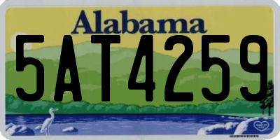 AL license plate 5AT4259