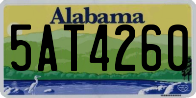 AL license plate 5AT4260