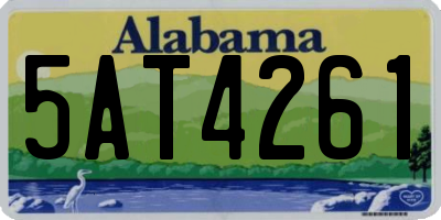 AL license plate 5AT4261