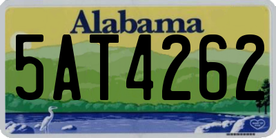 AL license plate 5AT4262