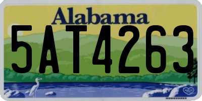 AL license plate 5AT4263
