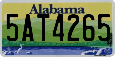 AL license plate 5AT4265