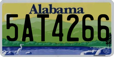 AL license plate 5AT4266