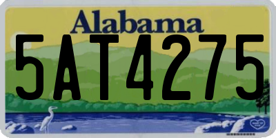 AL license plate 5AT4275