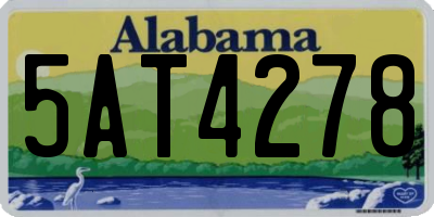 AL license plate 5AT4278