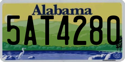 AL license plate 5AT4280