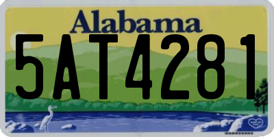 AL license plate 5AT4281