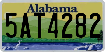 AL license plate 5AT4282