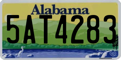 AL license plate 5AT4283