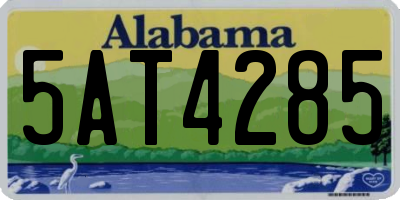 AL license plate 5AT4285