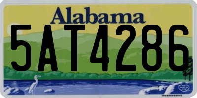 AL license plate 5AT4286