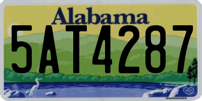 AL license plate 5AT4287
