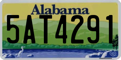 AL license plate 5AT4291