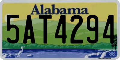 AL license plate 5AT4294